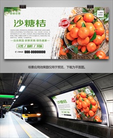 沙糖桔单页展板挂画易拉宝灯箱