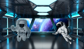 3D宇宙太空人空间站