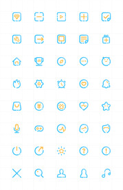 app网络常用线性断点图标