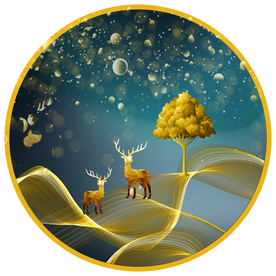 北欧现代圆形装饰画