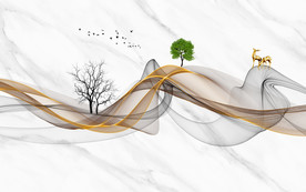 新中式电视背景墙