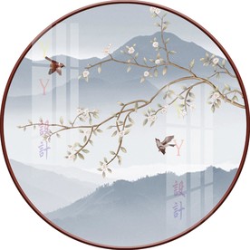 新中式花鸟装饰画图片