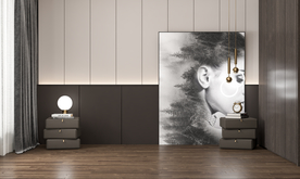 简约3D现代卧室背景墙