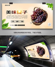 提子海报展架单页易拉宝展板灯箱