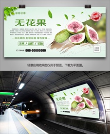 无花果海报灯箱挂画易拉宝展架