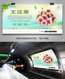 无花果展架灯箱易拉宝海报挂画
