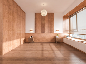 新中式卧室背景墙3D日式空间