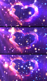 唯美光效粒子烟雾爱心背景视频