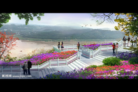 山地公园 登山步道分层