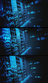 蓝色科技波形信息图表HUD面板