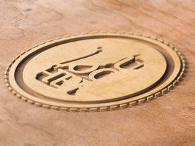 品牌logo凸起木头样机