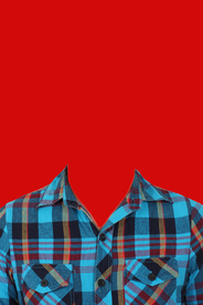 格子衬衣证件照便装工作照简历照