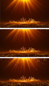 唯美颁奖金色舞台背景视频