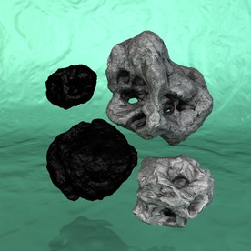 陨石模型 C4D模型 宇宙行星