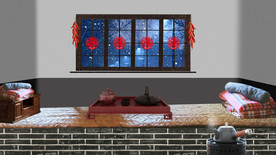 东北室内炕上 小品舞台背景视频