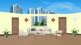 客厅沙发 小品舞台背景视频