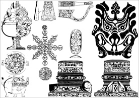 隋唐 几何纹 动物纹 花卉纹