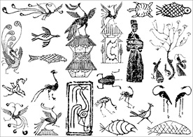 隋唐 几何纹 动物纹 花卉纹