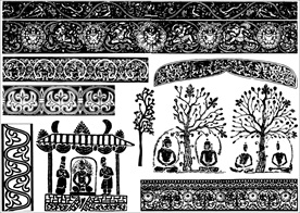 莲花图案  几何图形 组合图形