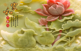 中式荷花大理石