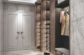 全屋定制现代轻奢极简玄关鞋柜图