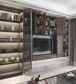 全屋定制现代轻奢电视柜客厅图