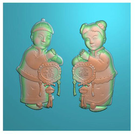 招财进宝 精雕图