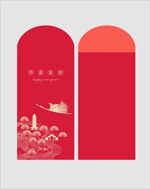 地产广告设计利是封红包新年设计