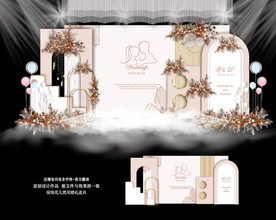 白粉色婚礼 粉白婚礼