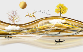 新中式电视背景墙