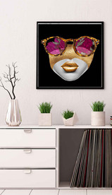 烁金现代北欧风金色美女玄关装饰