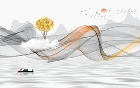 新中式电视背景墙