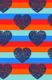 爱心 彩条
