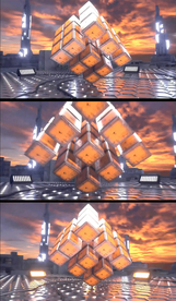 3D金属魔方跳动VJ背景视频