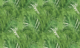 欧式风情热带雨林树叶西洋画