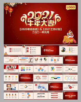 2021牛年PPT模板