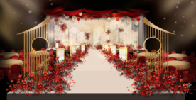 红香槟新中式婚礼效果图