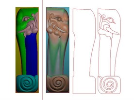 小象沙发咖啡台脚