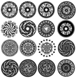 古代艺术传统圆形图案