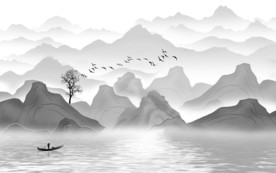 新中式电视背景墙