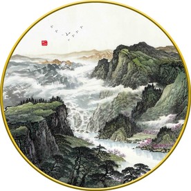 新中式意境山水装饰画图片