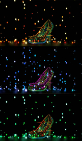 光雨粒子水晶鞋视频背景