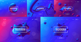 现代彩色色块背景