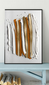 爱马抽象金色油漆油画玄关装饰画