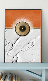 爱马抽象金色油漆油画玄关装饰画