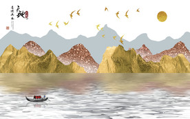 新中式电视背景墙