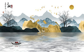 新中式电视背景墙