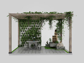 小花园一角3d模型