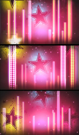 动感彩色怀旧五角星背景视频