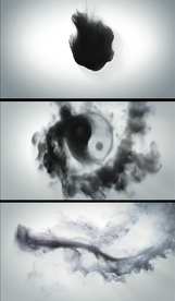 水墨太极阴阳鱼视频素材